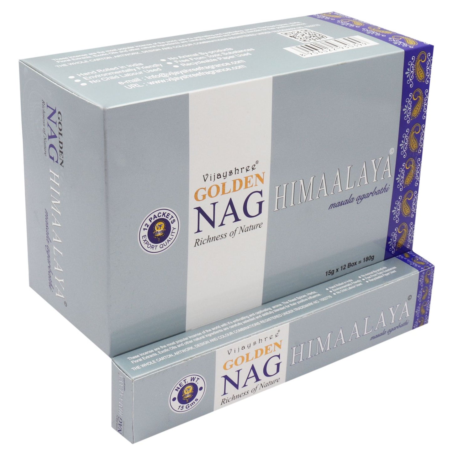 Golden Nag Wierookstokjes – Himalaya (15g)