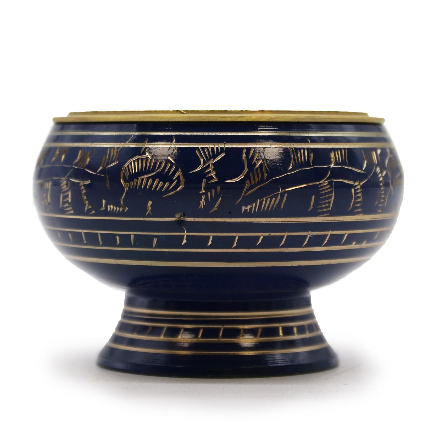 Hoge Chakra Houtskool Wierookpot - Keelchakra (Blauw)