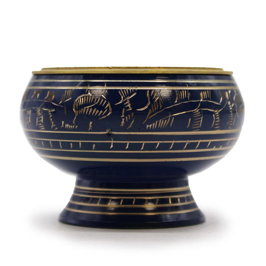 Hoge Chakra Houtskool Wierookpot - Keelchakra (Blauw)