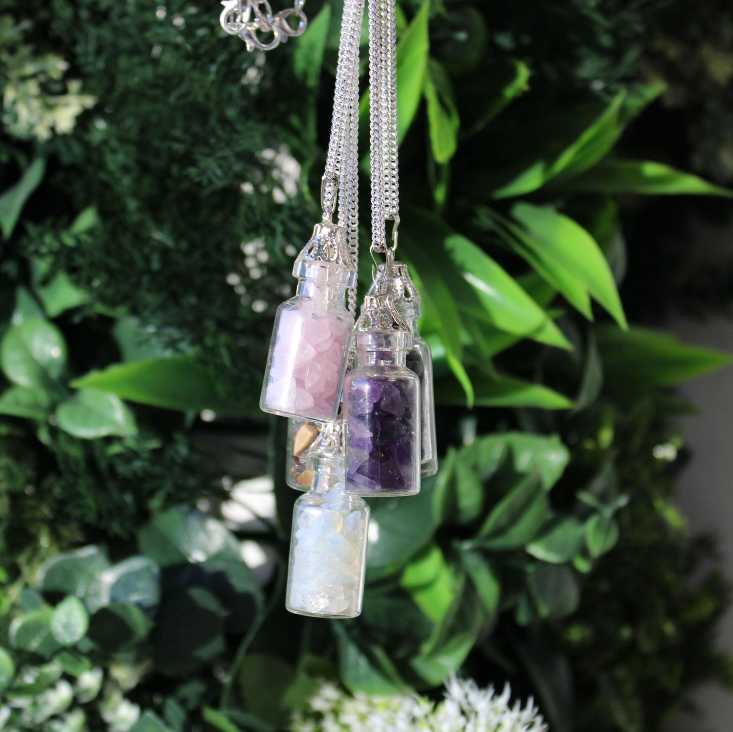 Bottled Gemstones Ketting – Rozenkwarts