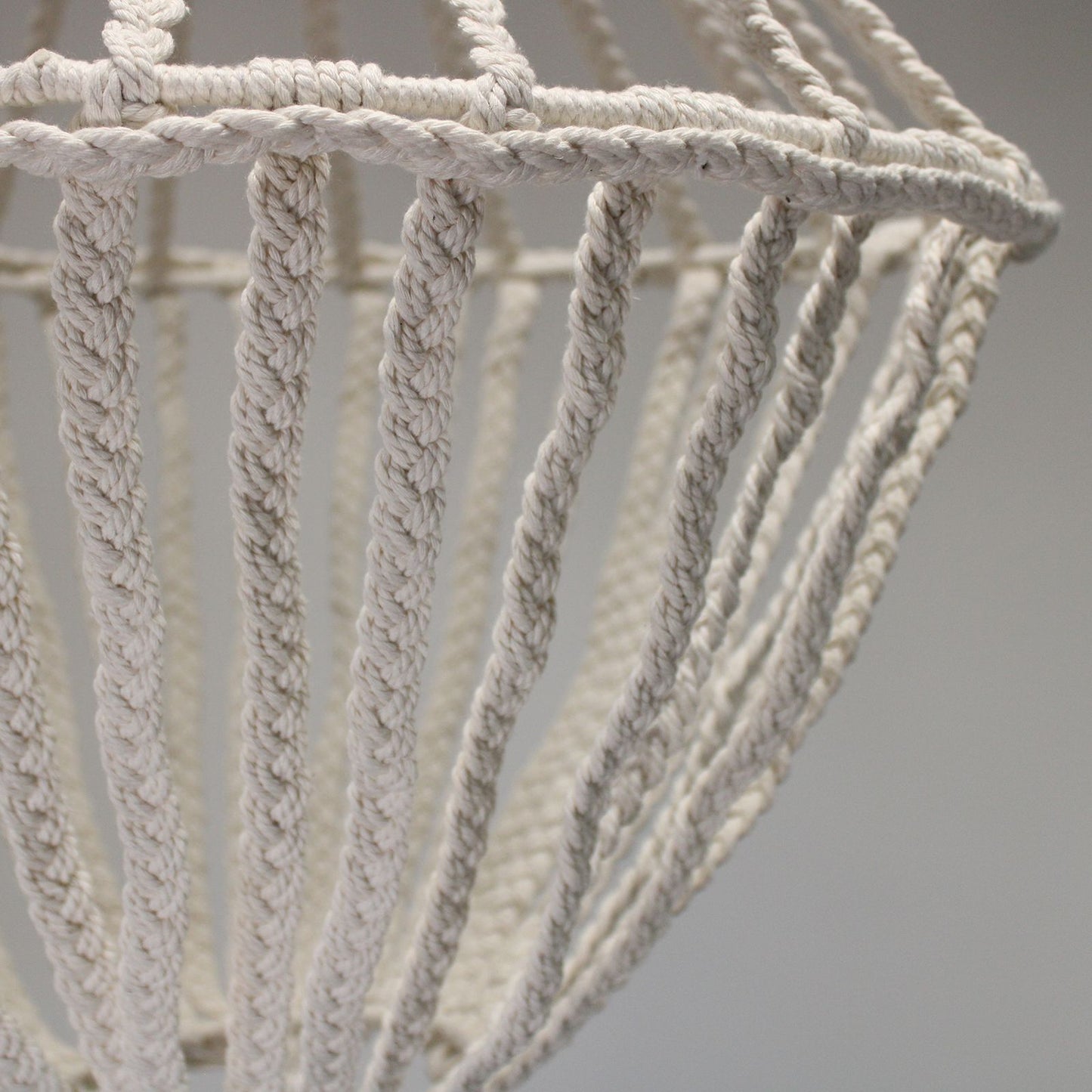 Macramé Grote Druppel Kroonluchter – Naturel