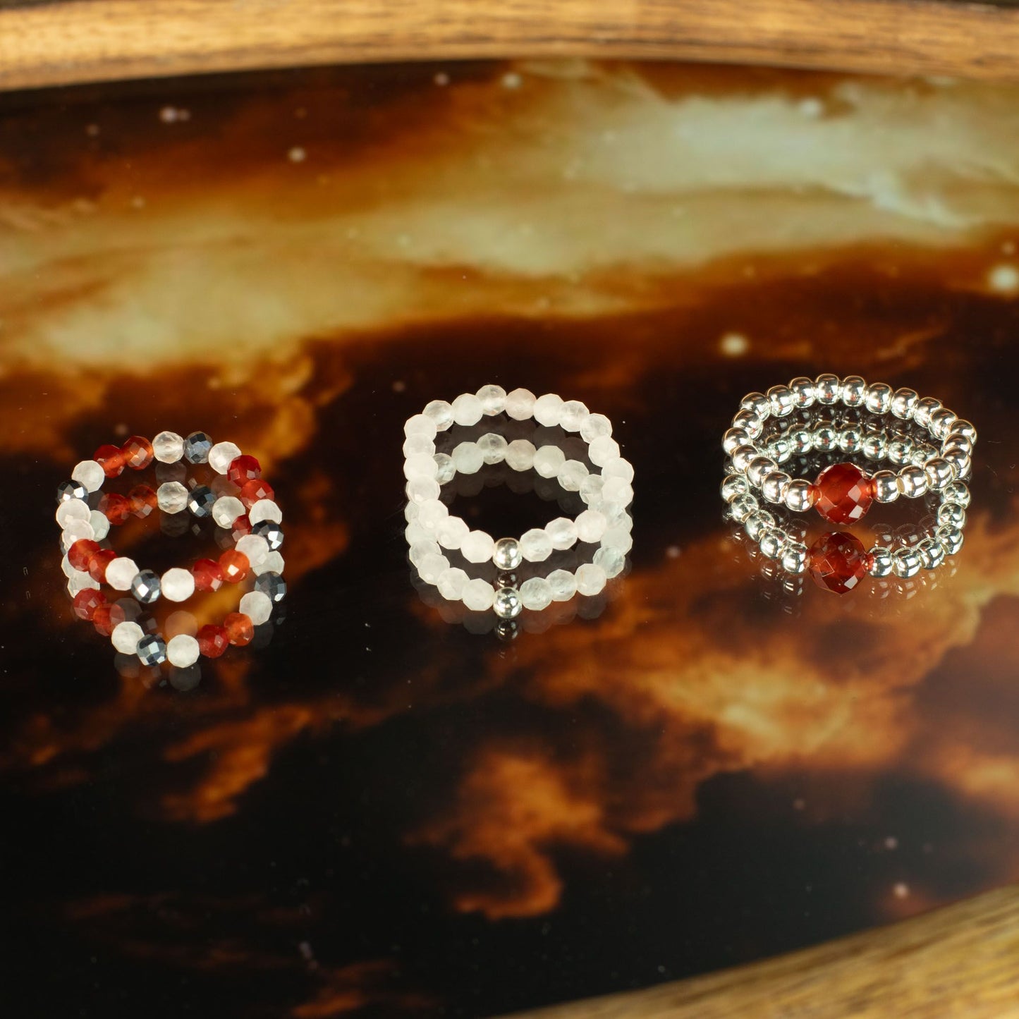 Nymph Spirit Edelstenen Ringset - Liefde & Vlam