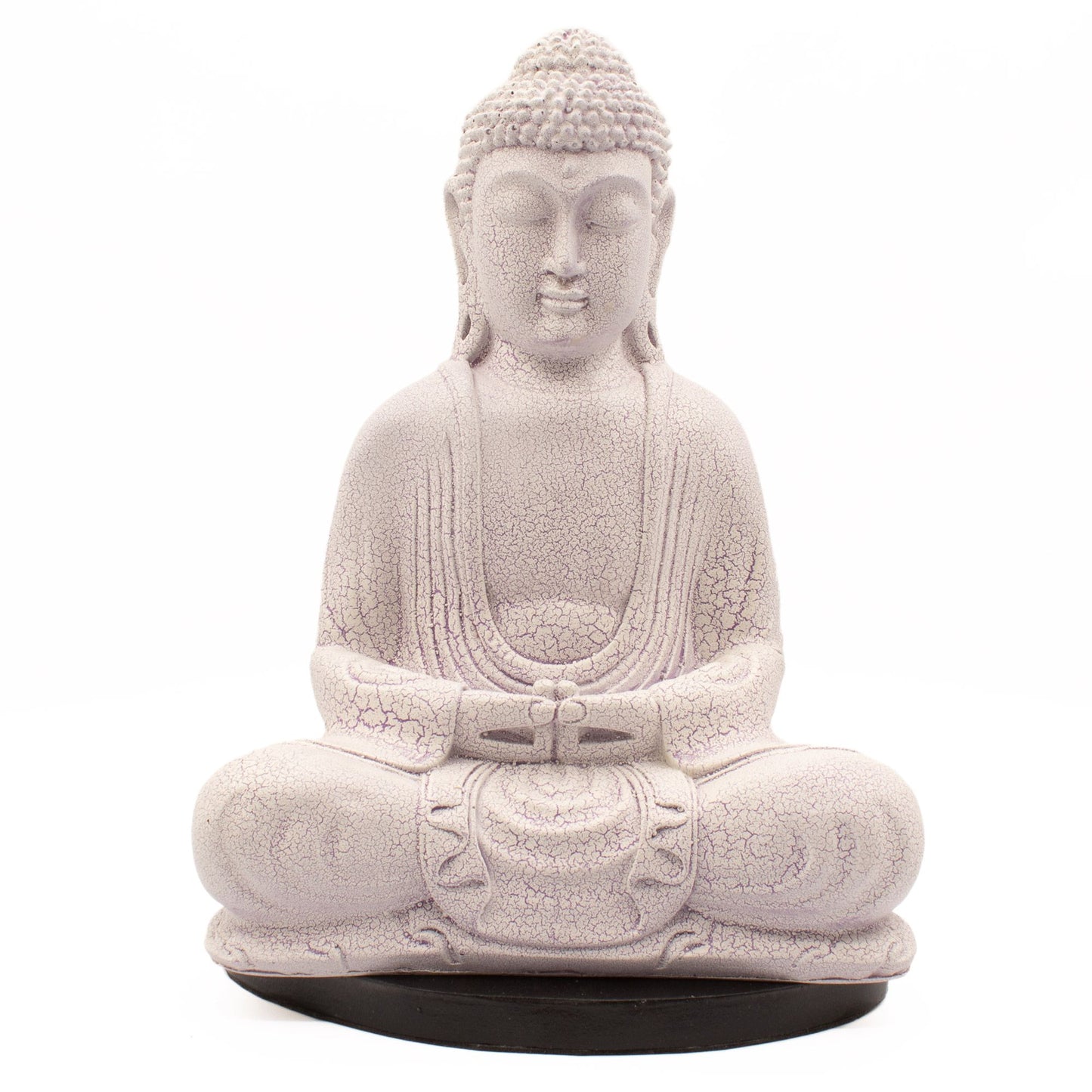 Meditatie Boeddha Lamp – Lavendel Craquelé | Ovaal Voetstuk