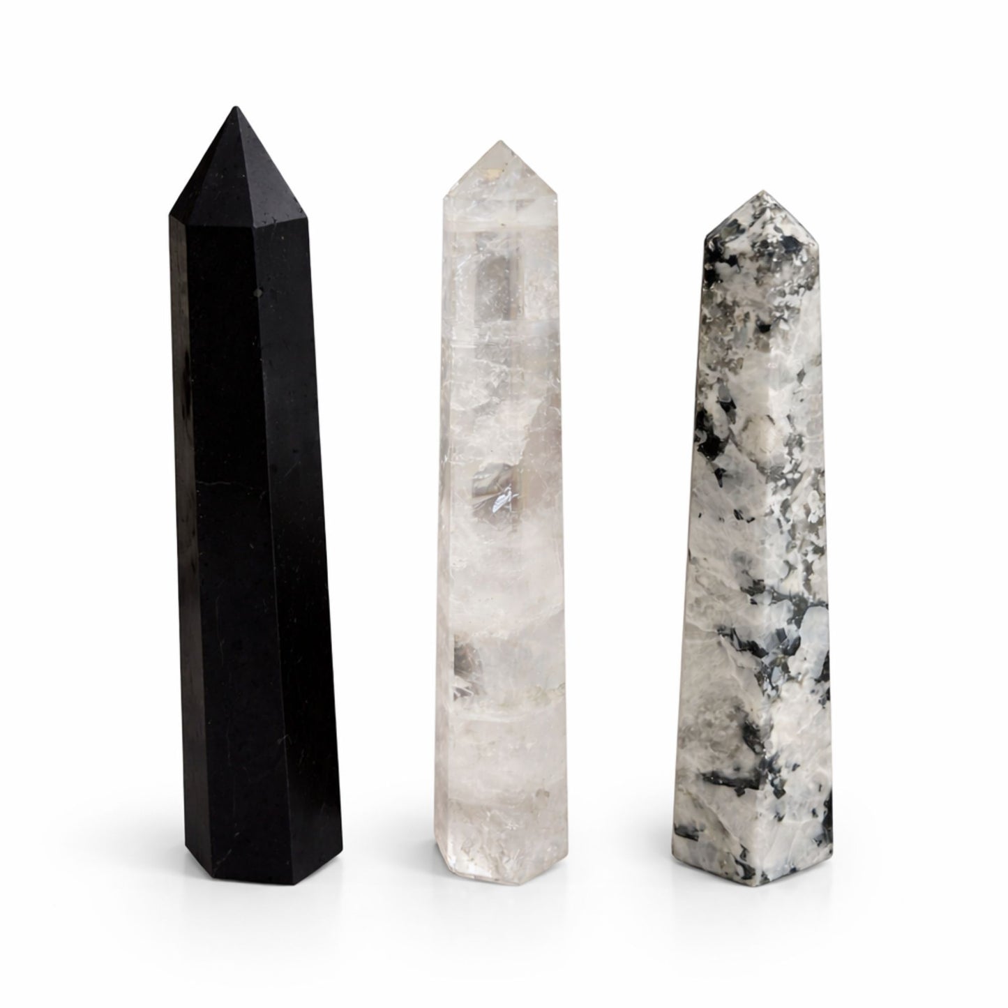 Zwarte Toermalijn Obelisk Punt – Zes Vlakken (ca. 17 cm)