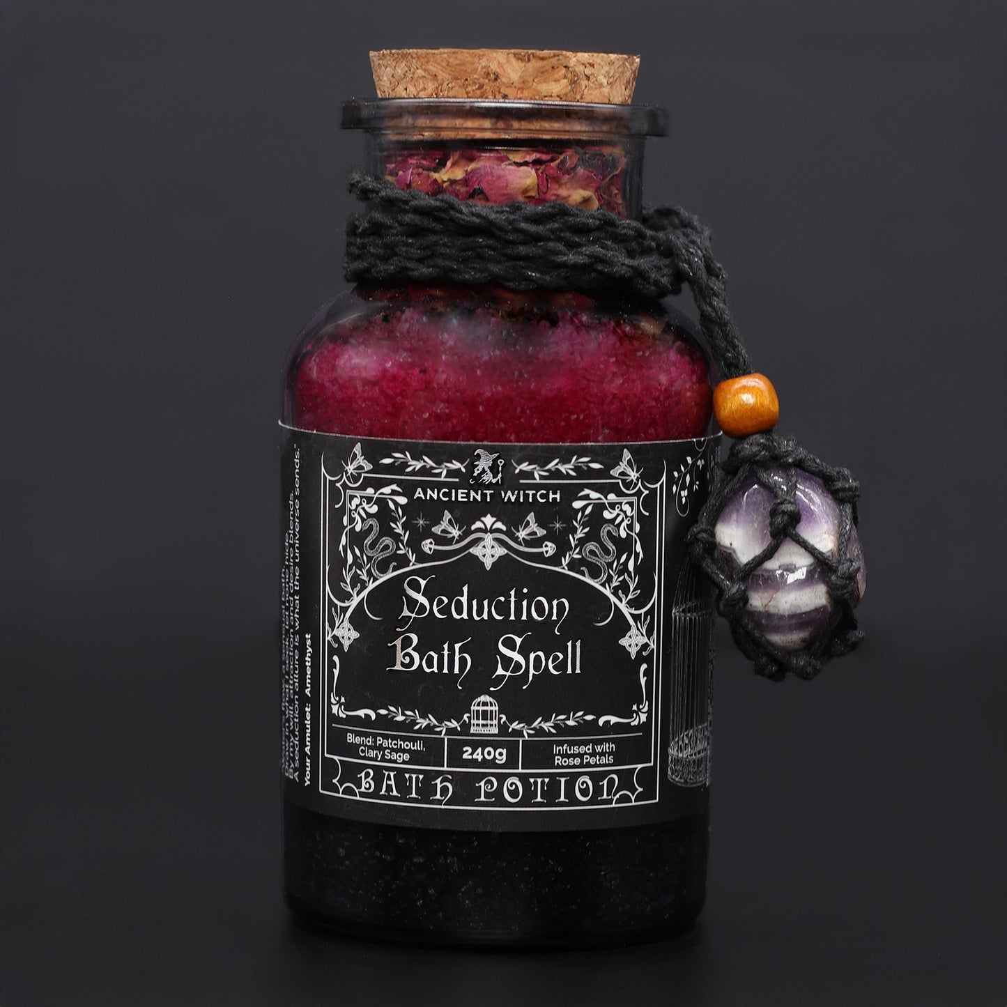 Ancient Witch Bath Spell Potion – Seduction | Verleiding met Amethist Amulet