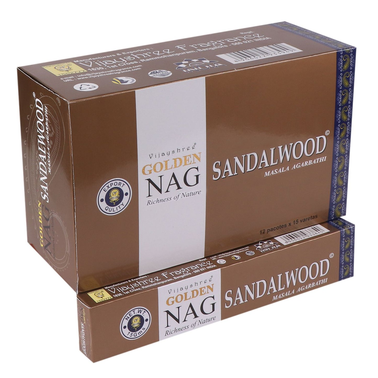 Golden Nag Wierookstokjes – Sandelhout (15g)