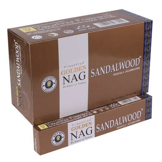 Golden Nag Wierookstokjes – Sandelhout (15g)