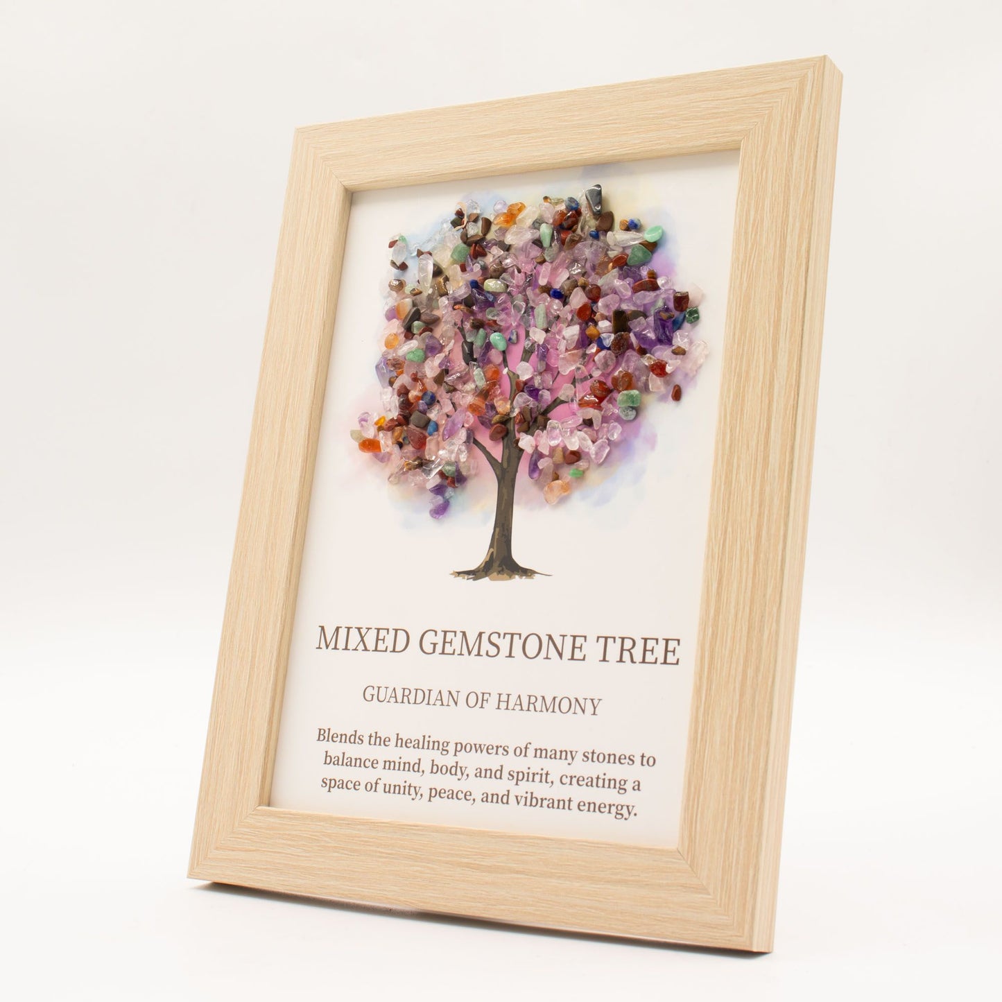 Edelsteenschilderij – Levensboom – Multi Edelstenen (20x14,7x1cm)