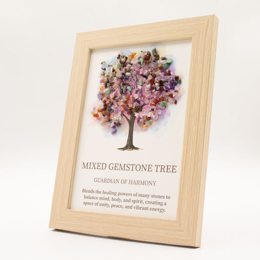 Edelsteenschilderij – Levensboom – Multi Edelstenen (20x14,7x1cm)