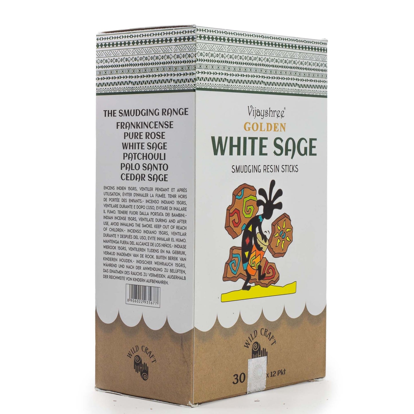 30g Golden Witte Salie Smudging Harsstaafjes (6 stuks)