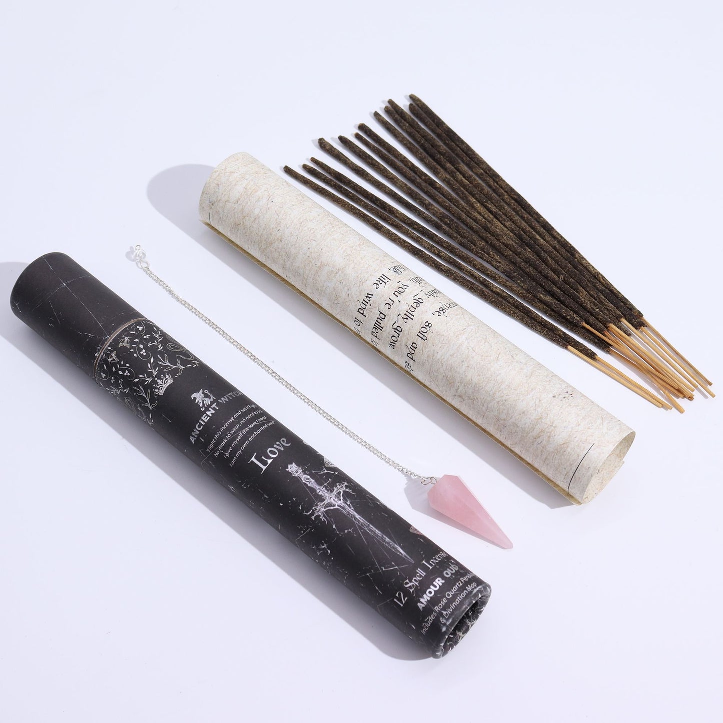 Ancient Witch Spell Wierook – Liefde met Rozenkwarts Pendel