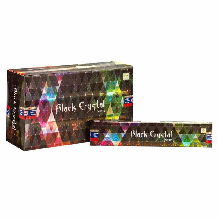 Satya Black Crystal Wierookstokjes – 15g