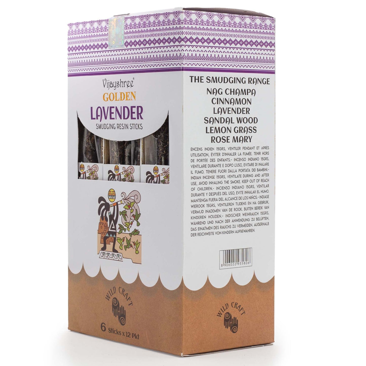 Golden Lavendel Smudging Harsstaafjes – 30g (6 stuks)