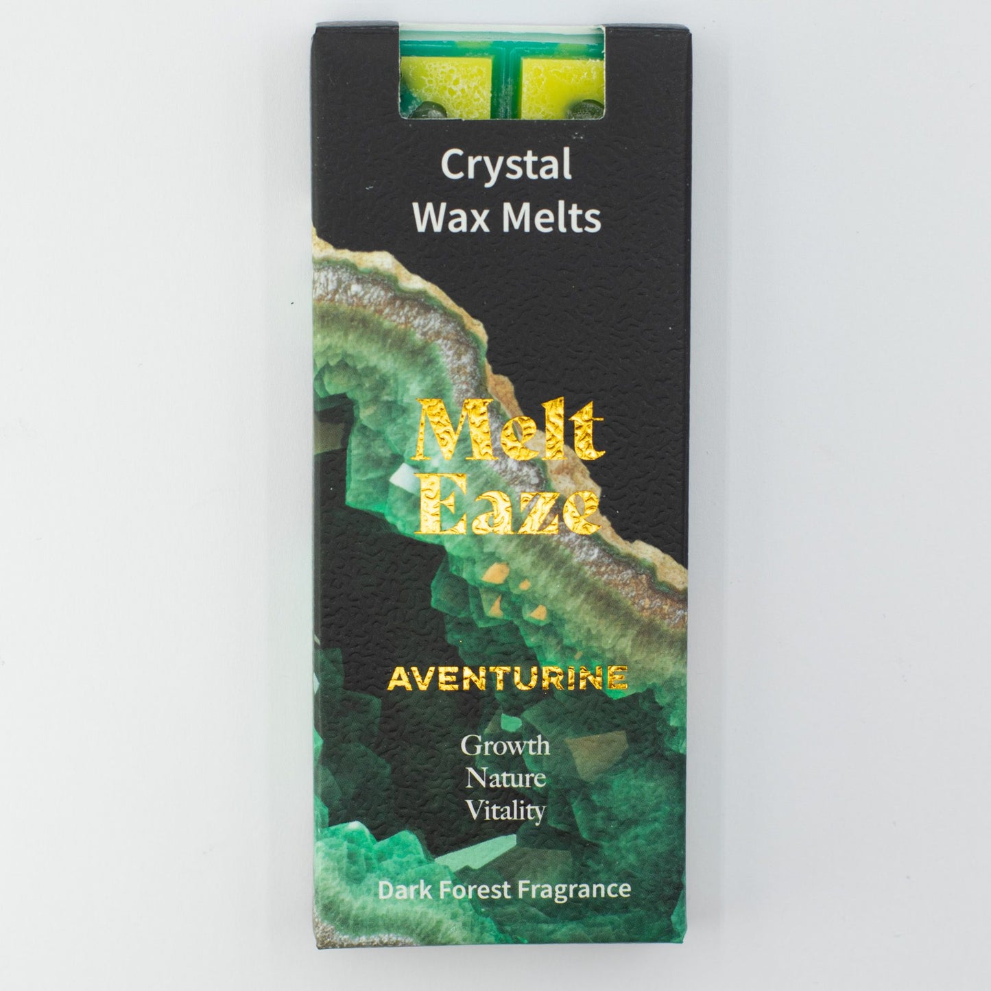 MeltEaze Emerald Forest Wax Melts – Natuurlijke Huisgeur met Aventurijn | Soul Studio M