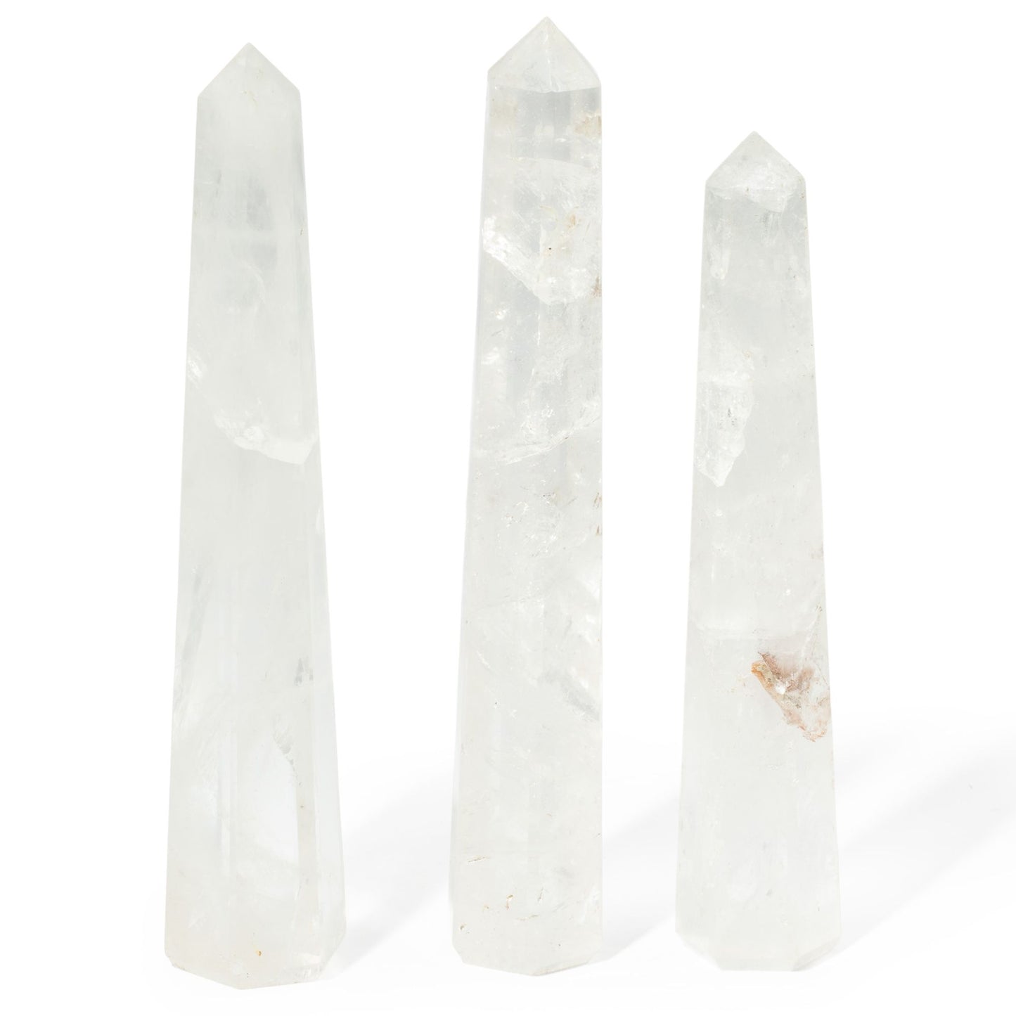 Bergkristal Obelisk Punt – Zes Vlakken (ca. 17 cm)