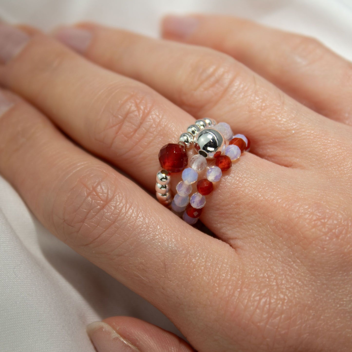 Nymph Spirit Edelstenen Ringset - Bloedmaan