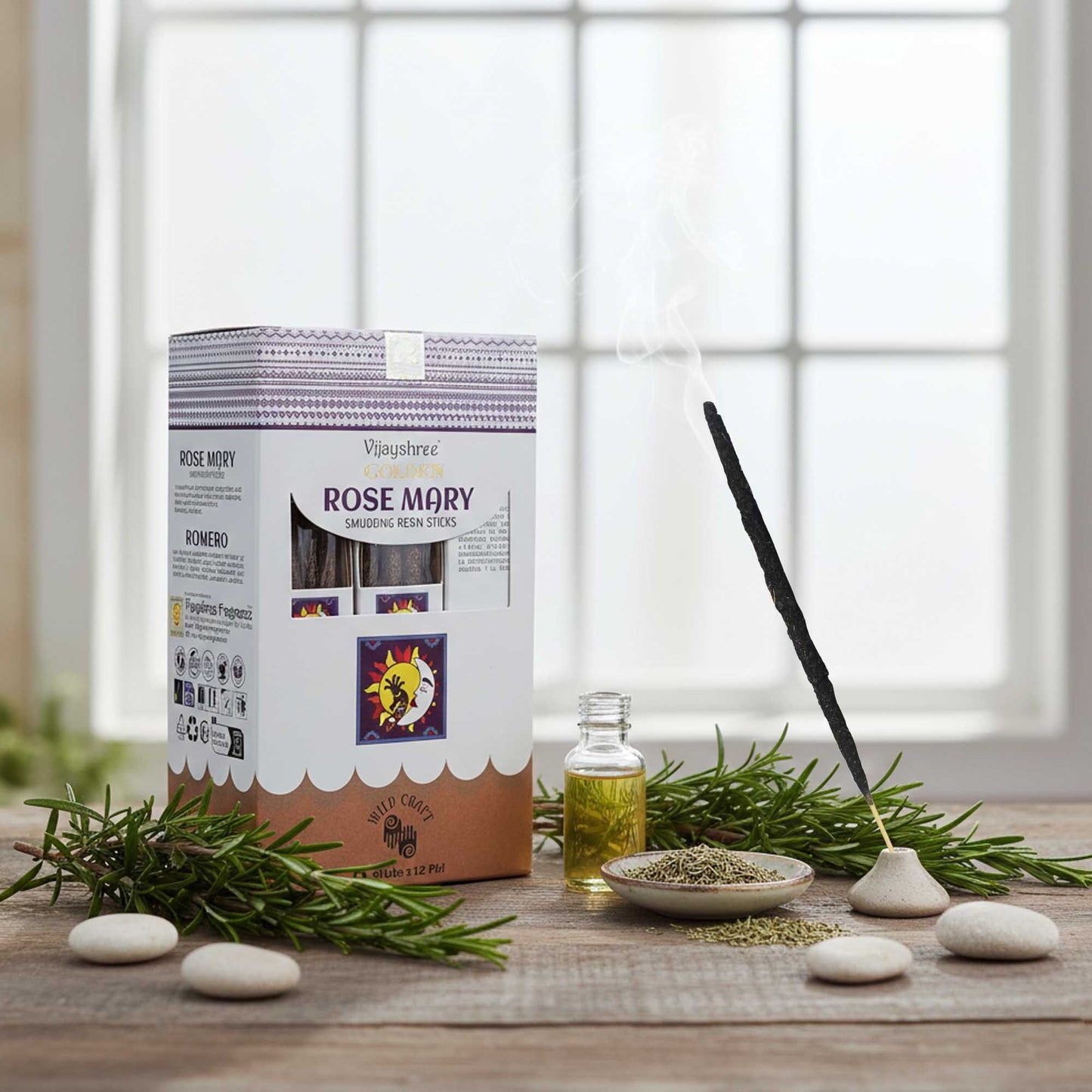 Golden Rozemarijn Smudging Harsstaafjes – 30g (6 stuks)