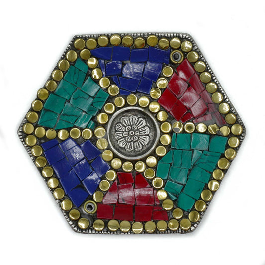 Hexagon Plaat Tibetaanse Wierookhouder – Kegels & Stokjes