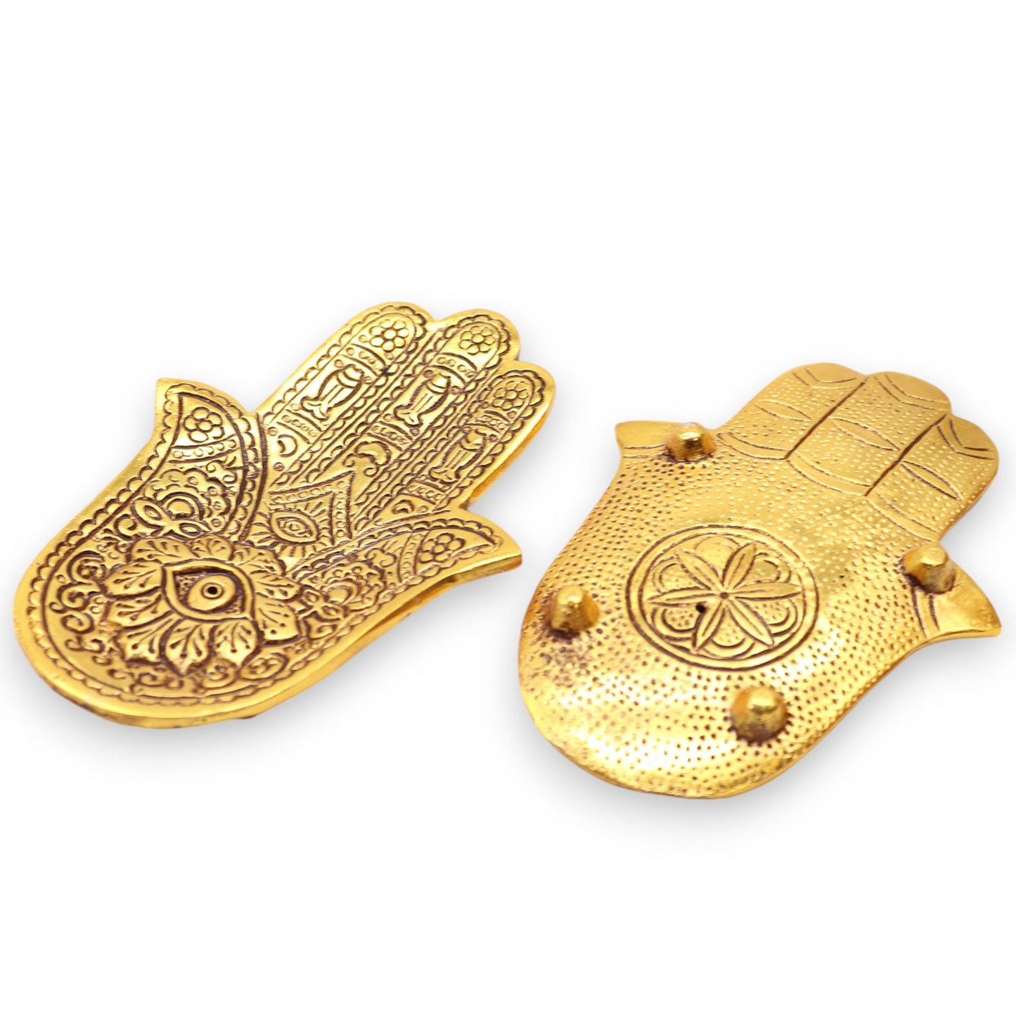 Goud Aluminium Kleine Hamsa Wierookhouder 13x5,5cm