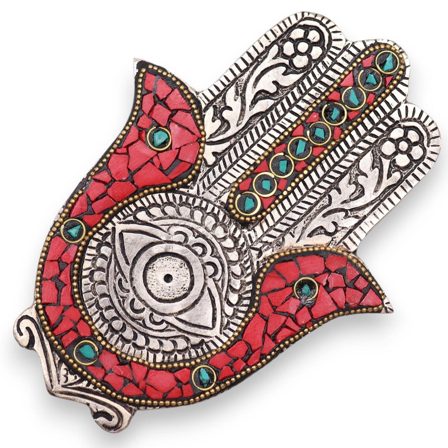 Rood & Groen Kleine Hamsa Wierookhouder 13x5,5cm