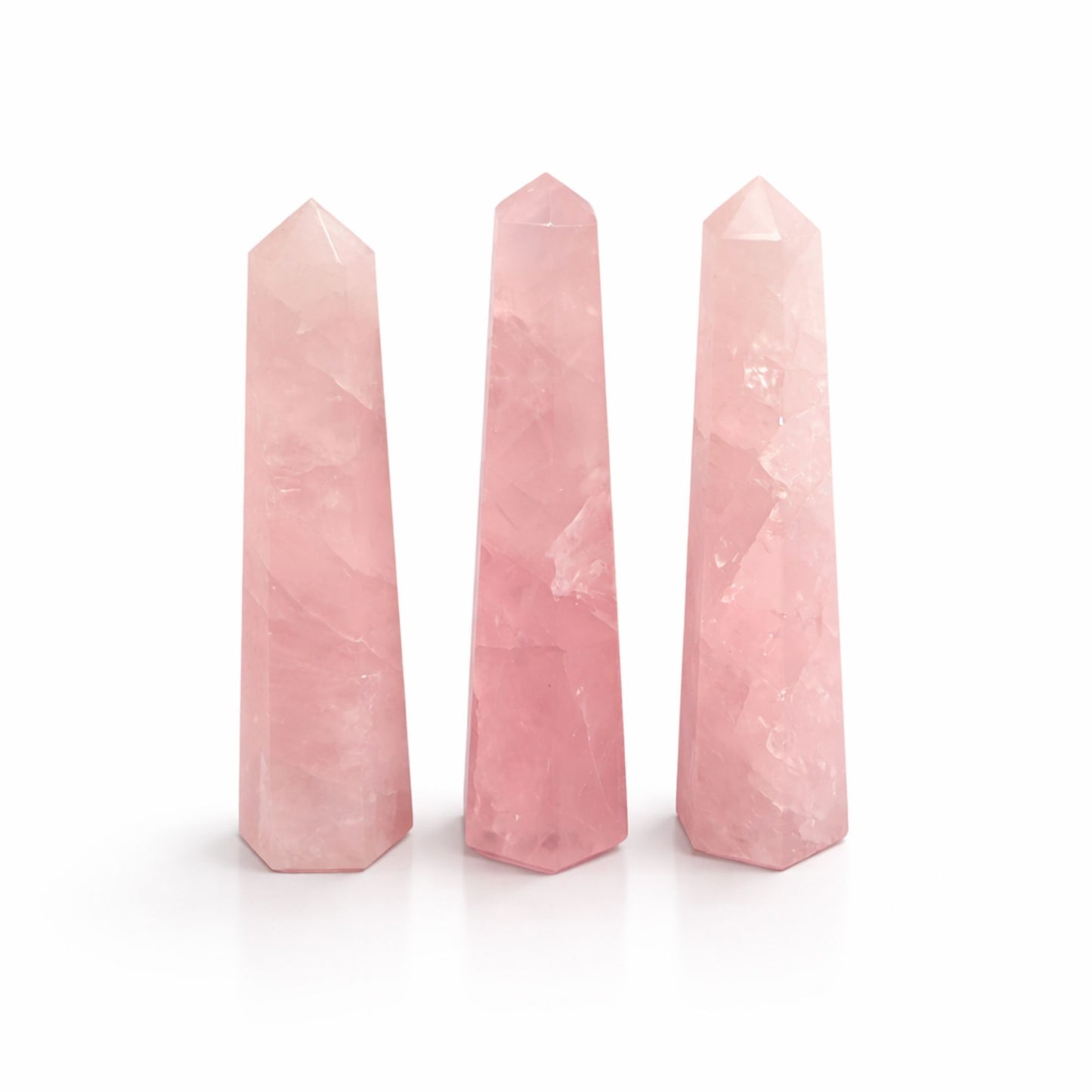 Rozenkwarts Obelisk Punt – Zes Vlakken (ca. 11 cm)
