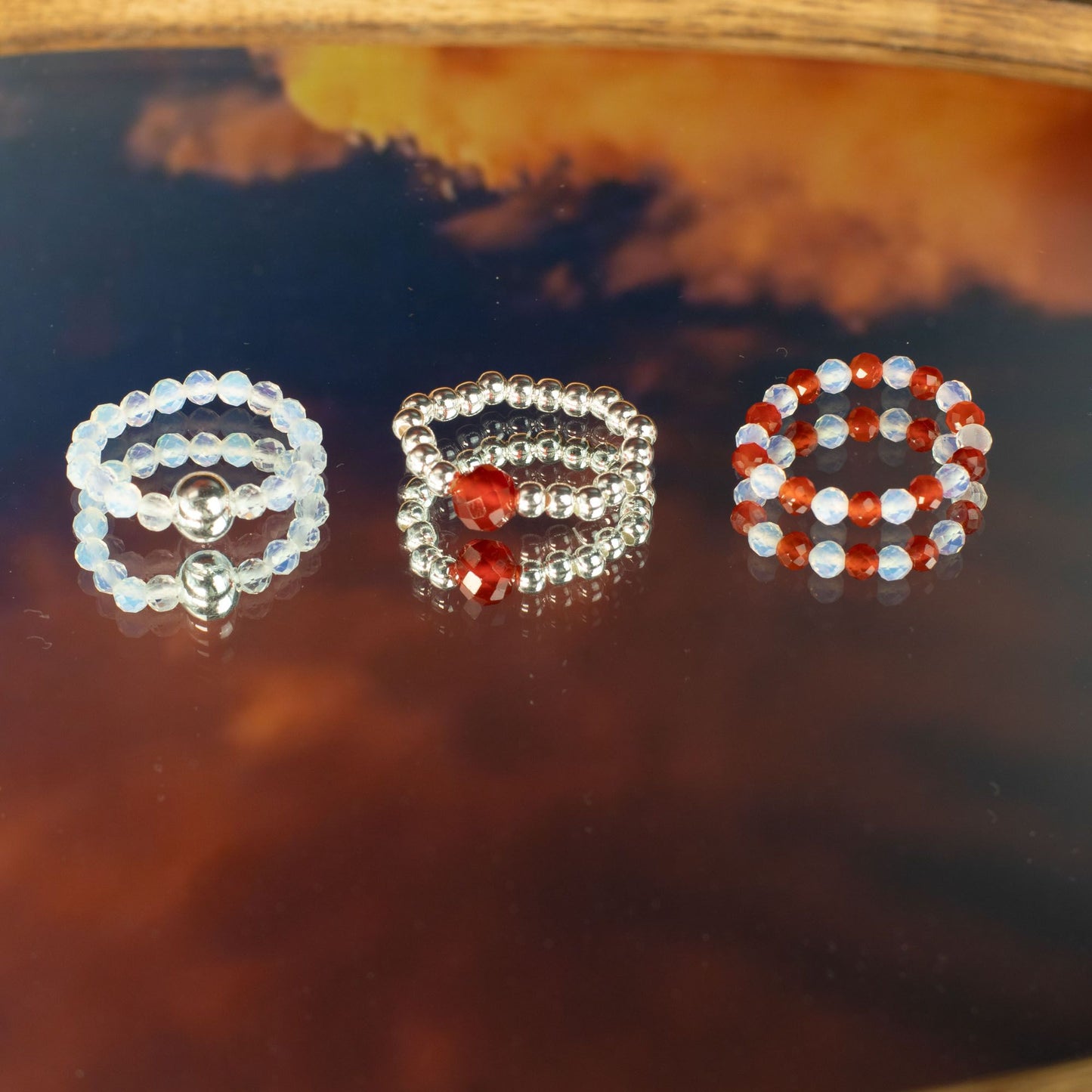Nymph Spirit Edelstenen Ringset - Bloedmaan