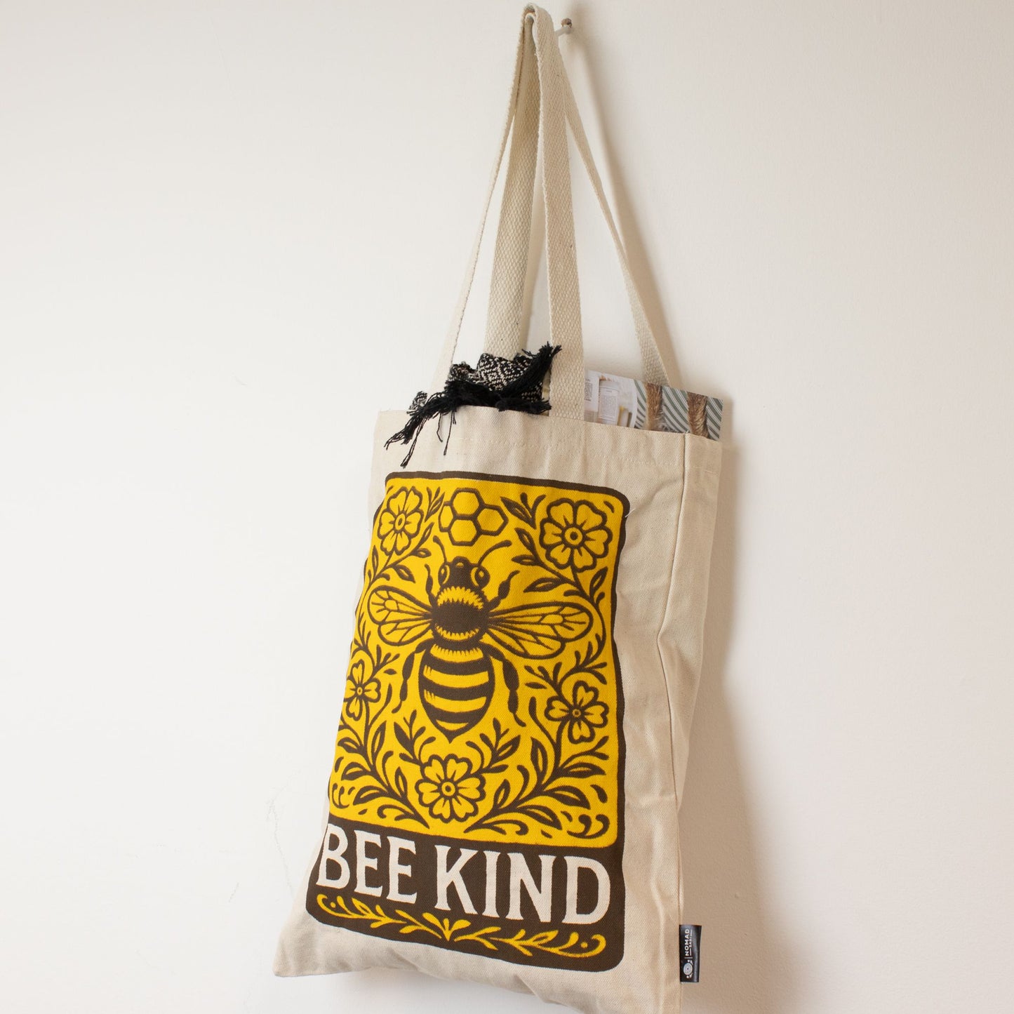 Nomad Sari Iconic Toni Tote Bag – Bee Kind – Naturel 10oz