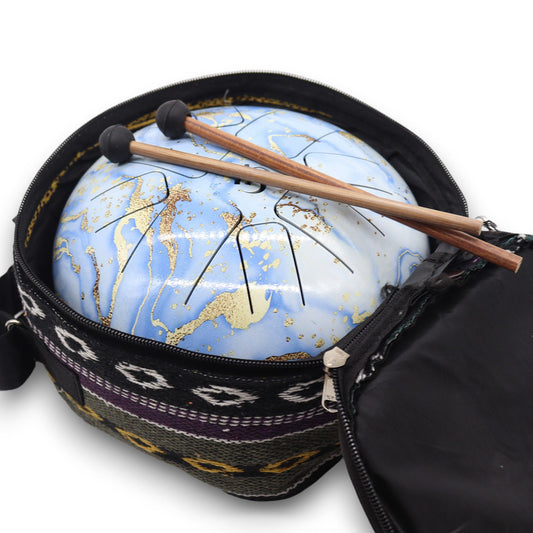 Medium Stalen Tongue Drum – Blue Sky (17x13 cm)