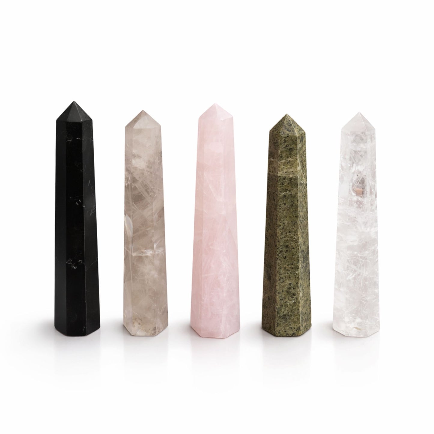 Rozenkwarts Obelisk Punt – Zes Vlakken (ca. 11 cm)