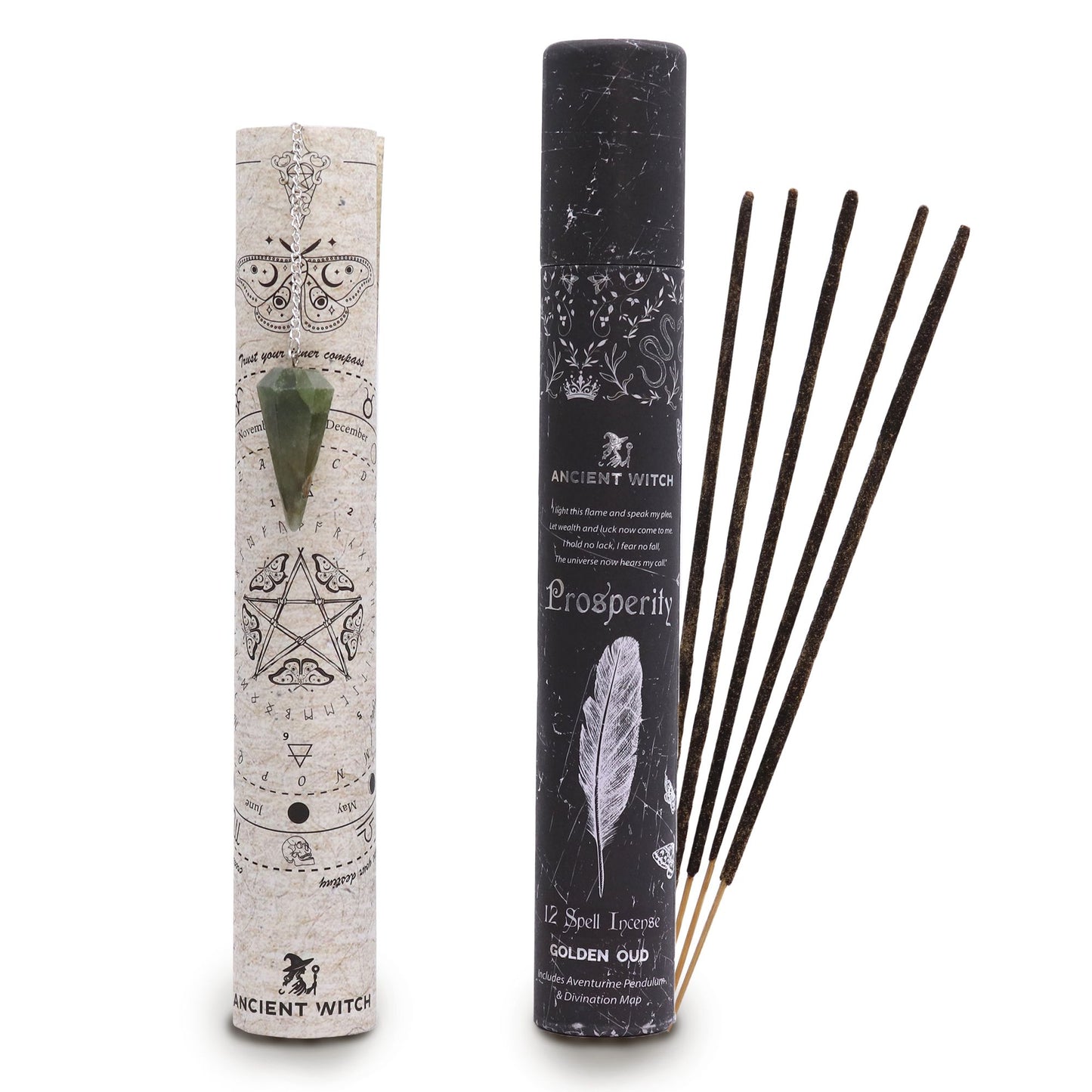 Ancient Witch Spell Wierook – Voorspoed met Aventurijn Pendel