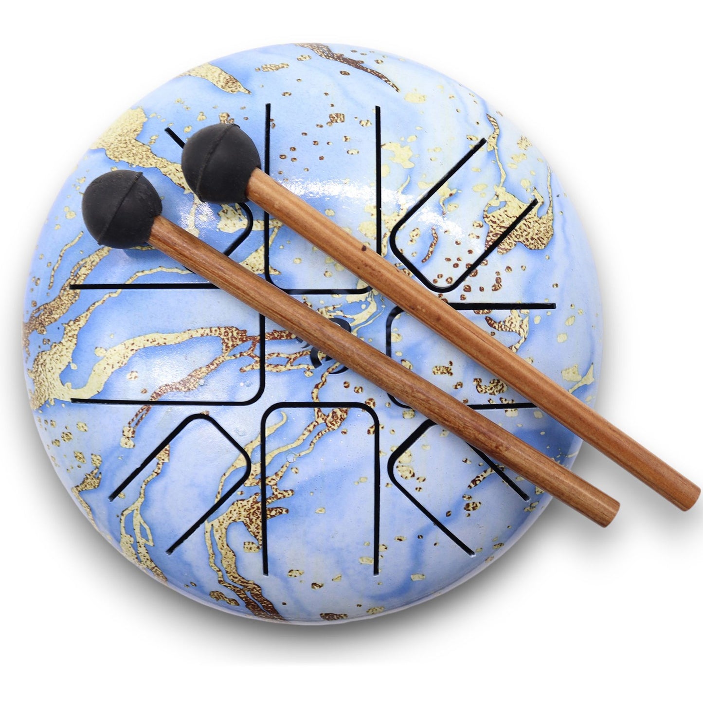 Medium Stalen Tongue Drum – Blue Sky (22x18 cm)