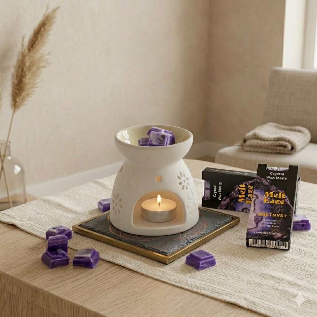 MeltEaze Amethyst Dream Wax Melts – Lavendelgeur met Amethist | Soul Studio M