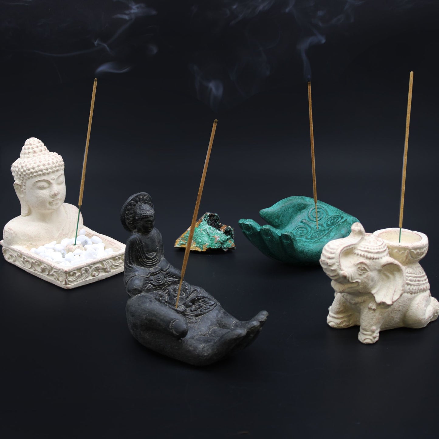 Boeddha & Hand Wierookbrander – Zwart