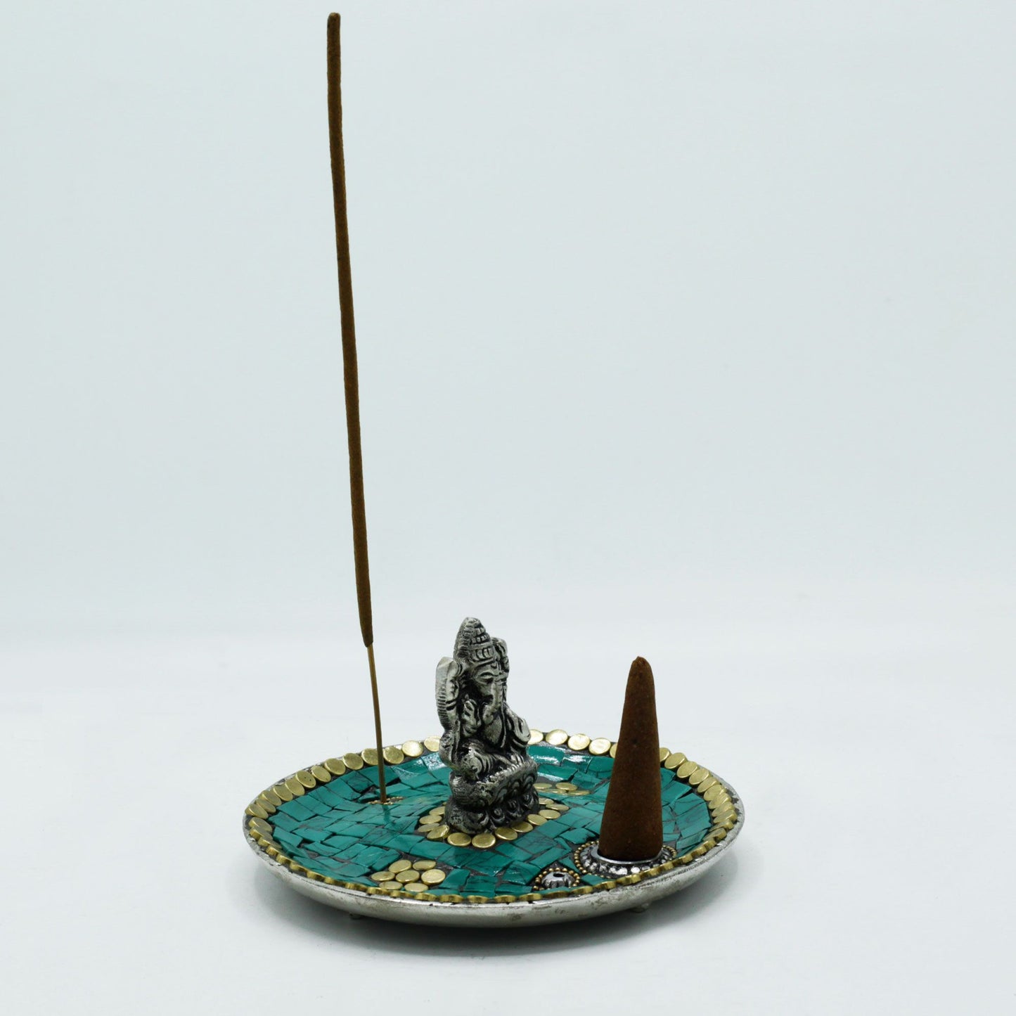 Ganesha Plaat Tibetaanse Wierookhouder – Kegels & Stokjes