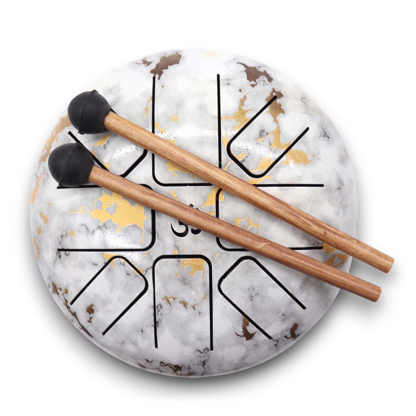 Medium Stalen Tongue Drum – Marmer (17x13 cm)