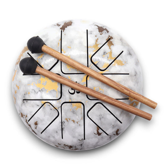 Medium Stalen Tongue Drum – Marmer (17x13 cm)
