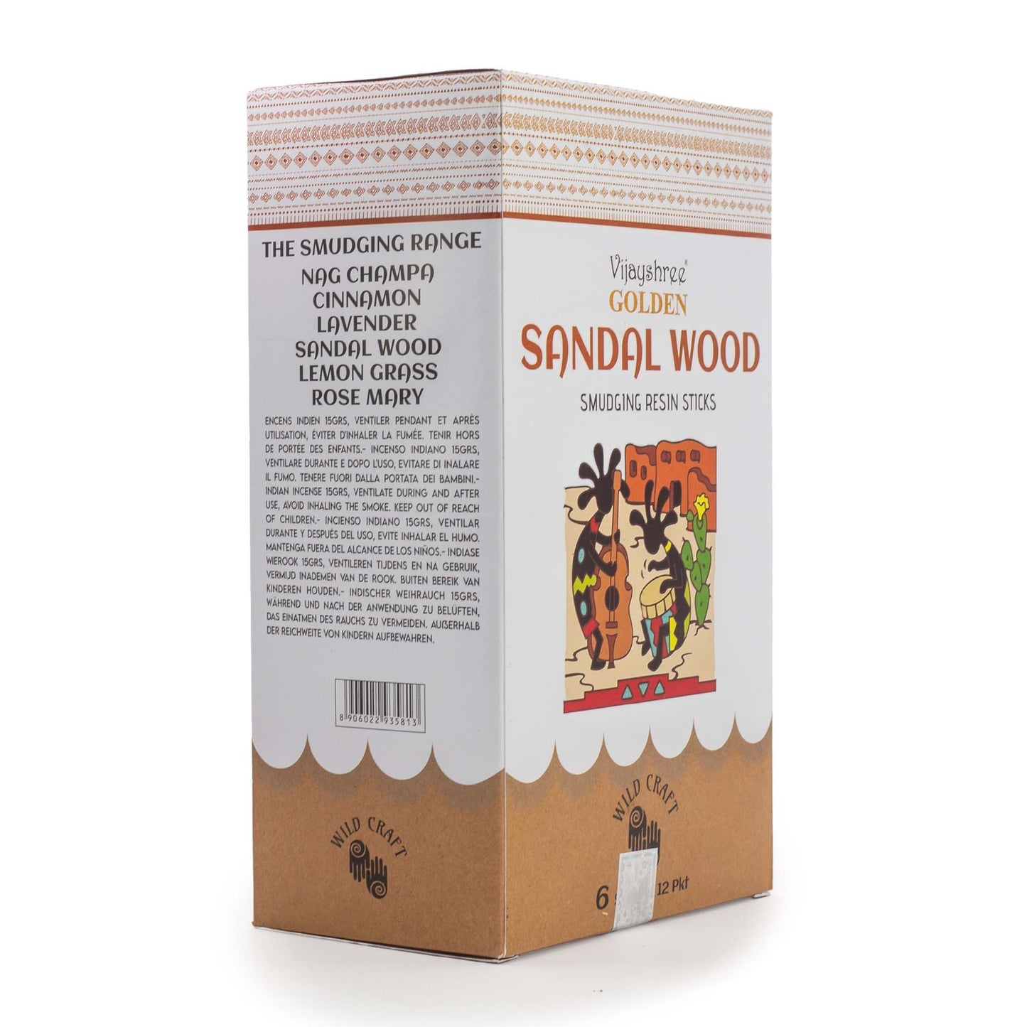 Golden Sandelhout Smudging Harsstaafjes – 30g (6 stuks)