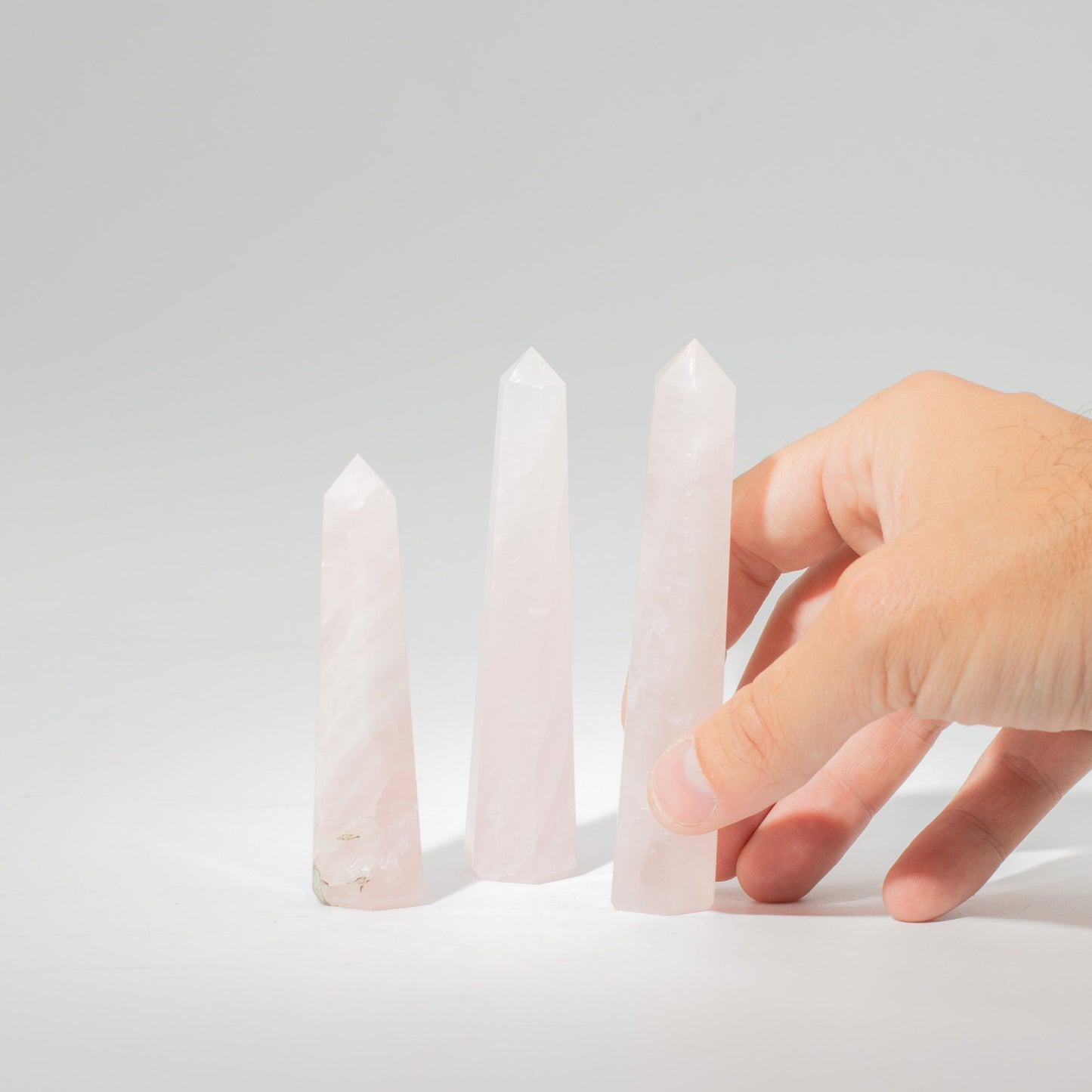 Rozenkwarts Obelisk Punt – Zes Vlakken (ca. 11 cm)
