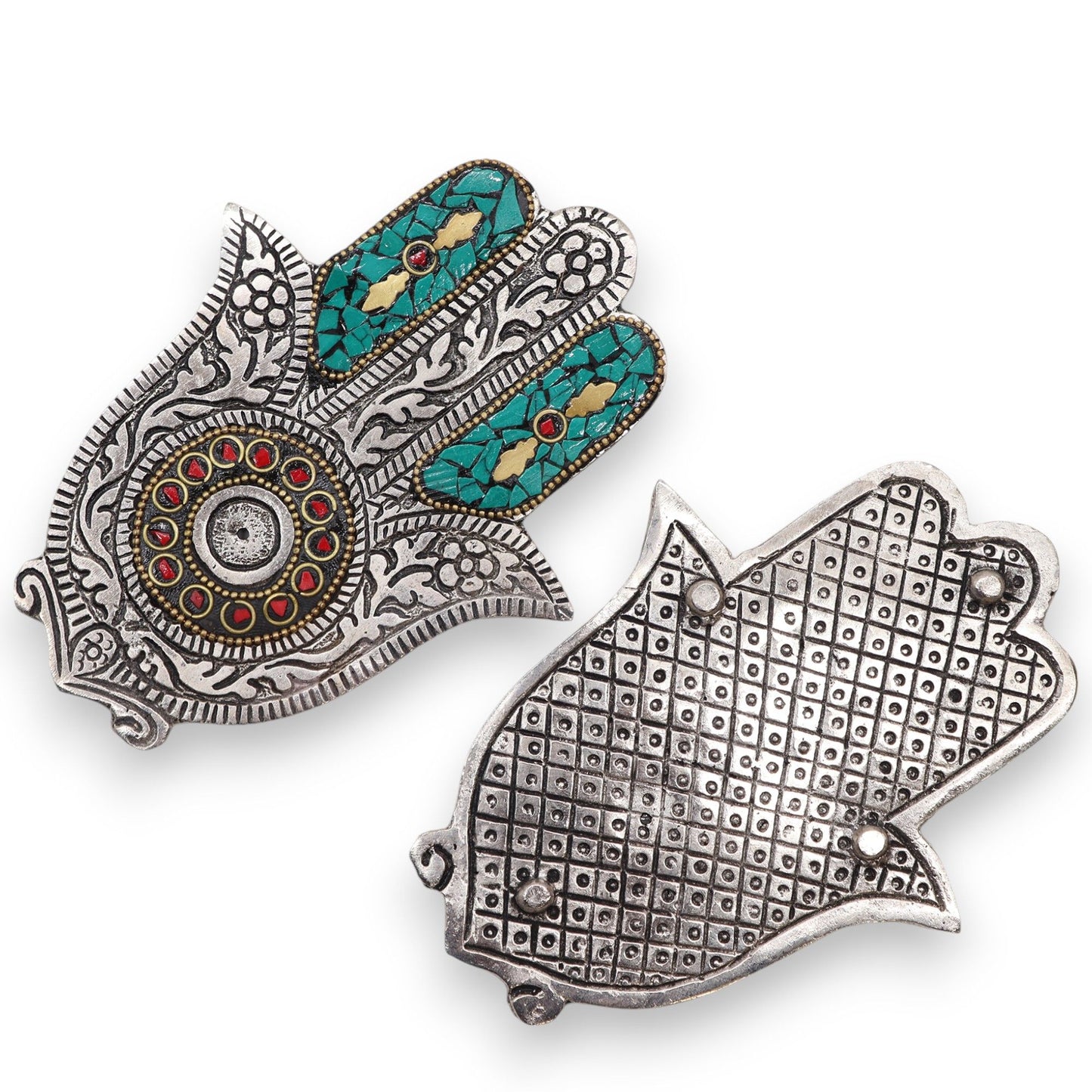 Groene Kleine Hamsa Wierookhouder 13x5,5cm