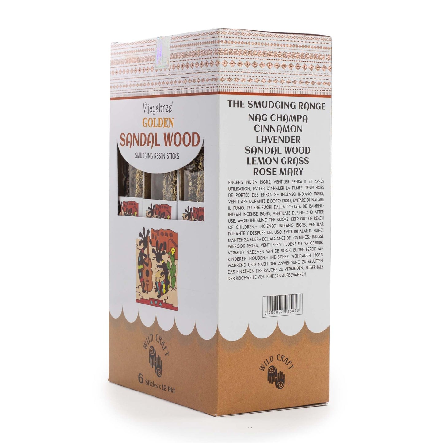 Golden Sandelhout Smudging Harsstaafjes – 30g (6 stuks)