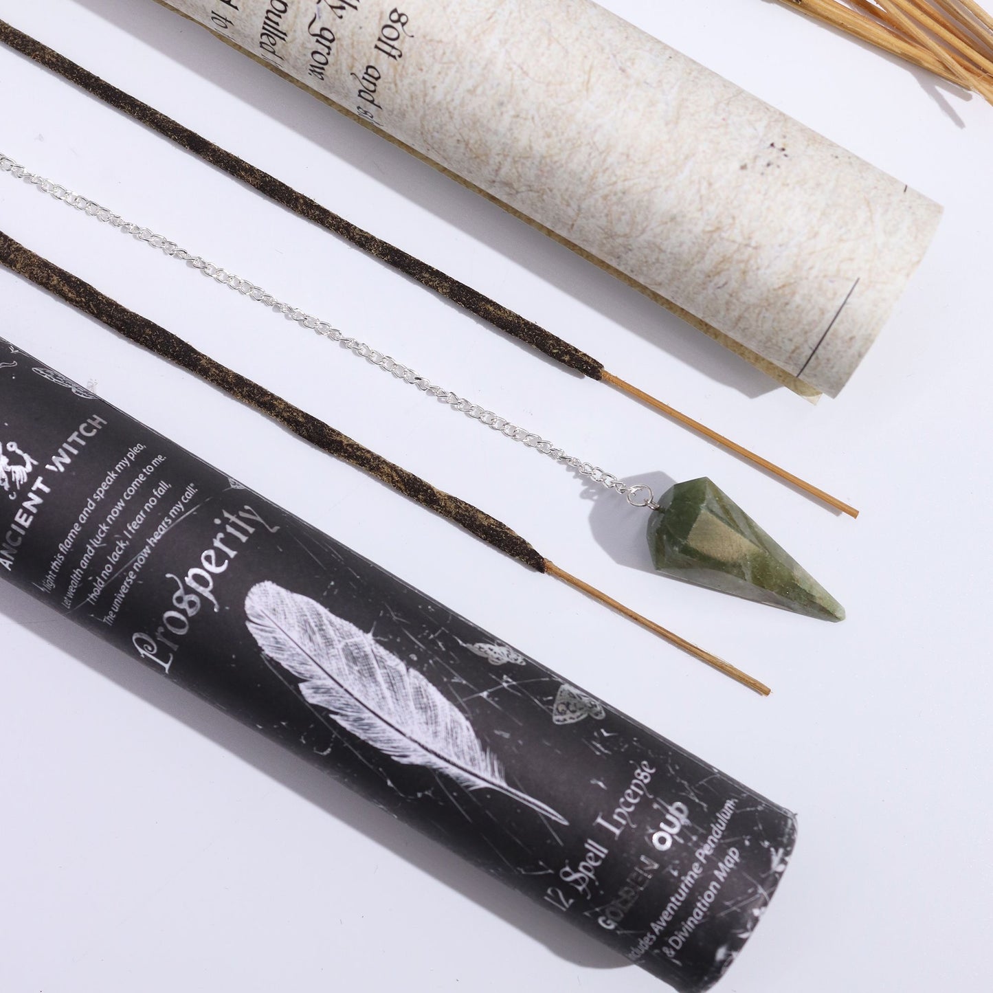 Ancient Witch Spell Wierook – Voorspoed met Aventurijn Pendel