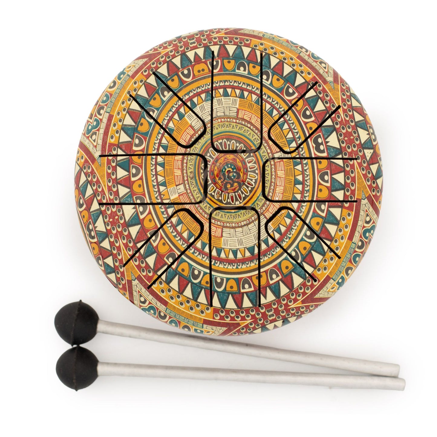 Kleine Hapi Drum Om Mandala – 13x9 cm