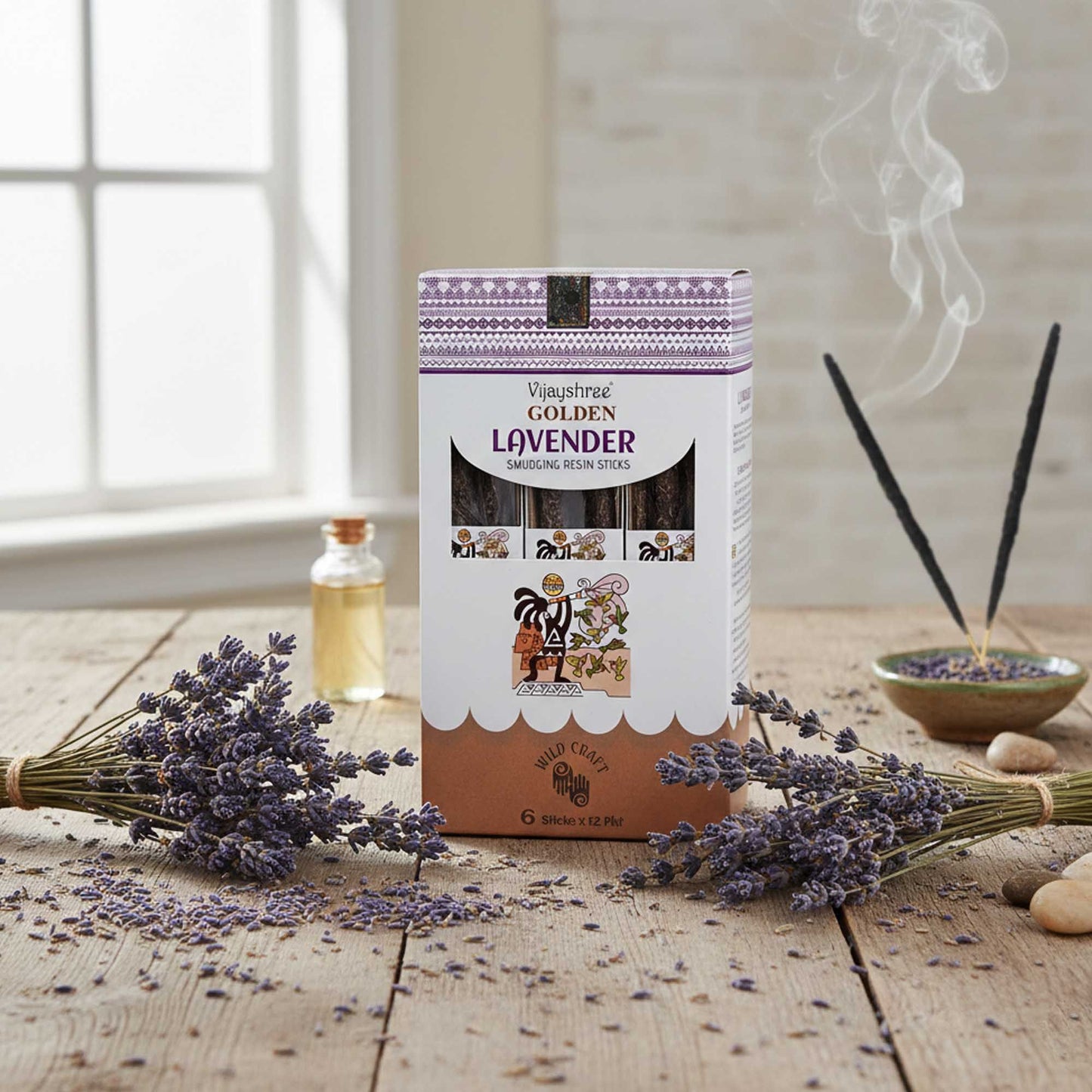 Golden Lavendel Smudging Harsstaafjes – 30g (6 stuks)