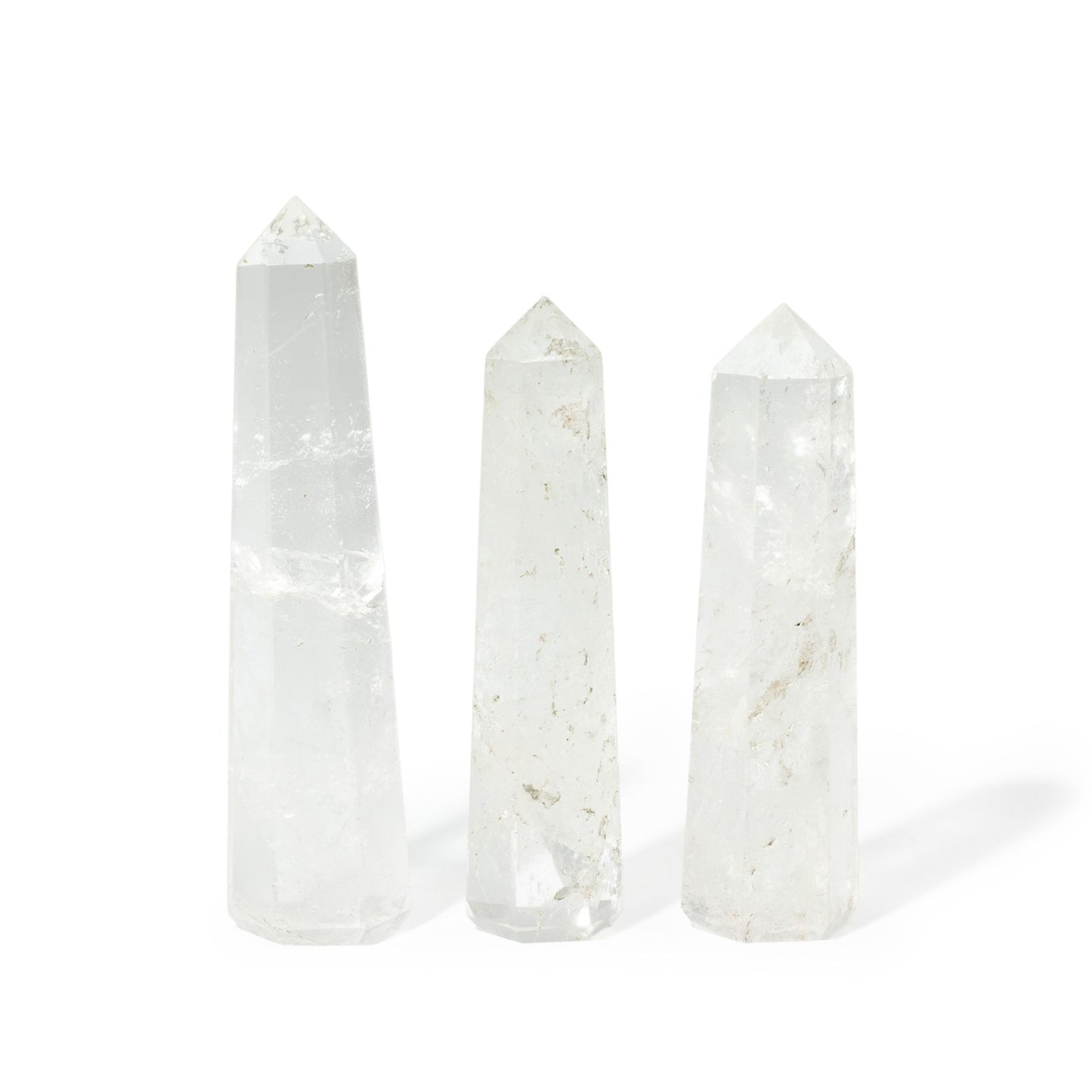 Bergkristal Obelisk Punt – Zes Vlakken (ca. 11 cm)