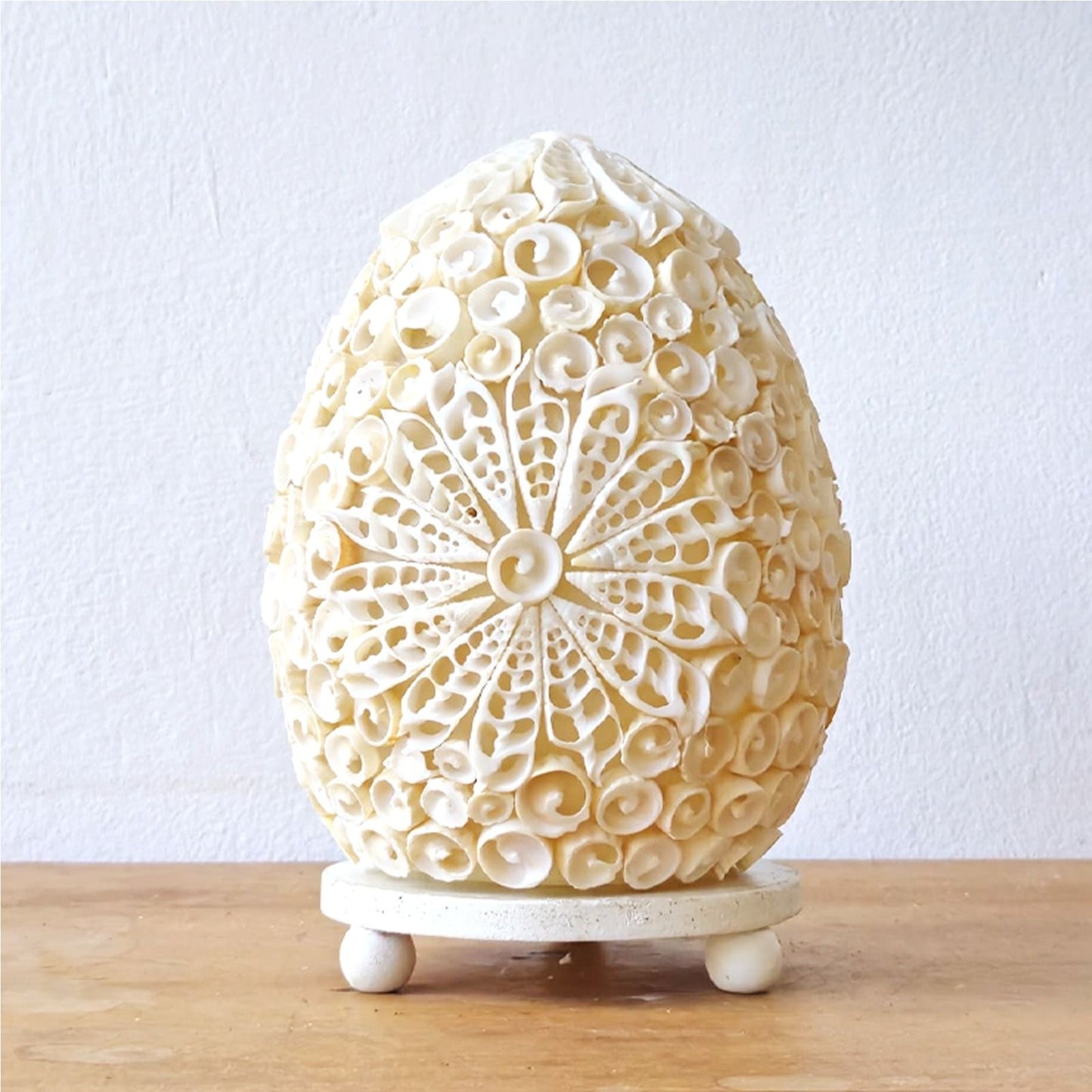Boho Schelpen Lamp – Gesneden Schelp Ovaal | 15cm