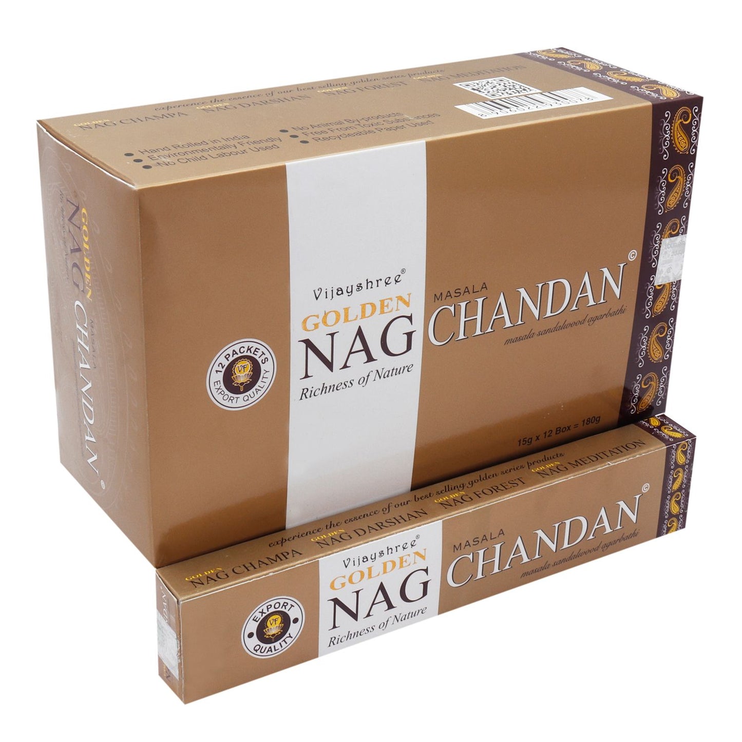 Golden Nag Wierookstokjes – Chandan (15g)