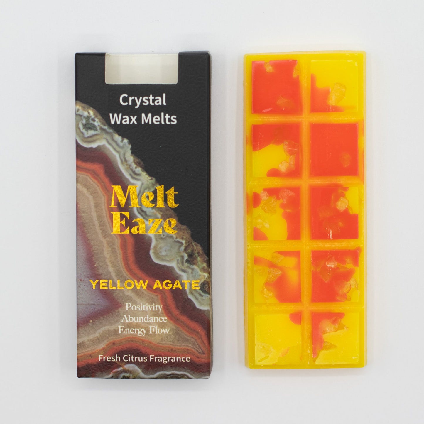 MeltEaze Golden Glow Wax Melts – Frisse Huisgeur met Gele Agaat | Soul Studio M