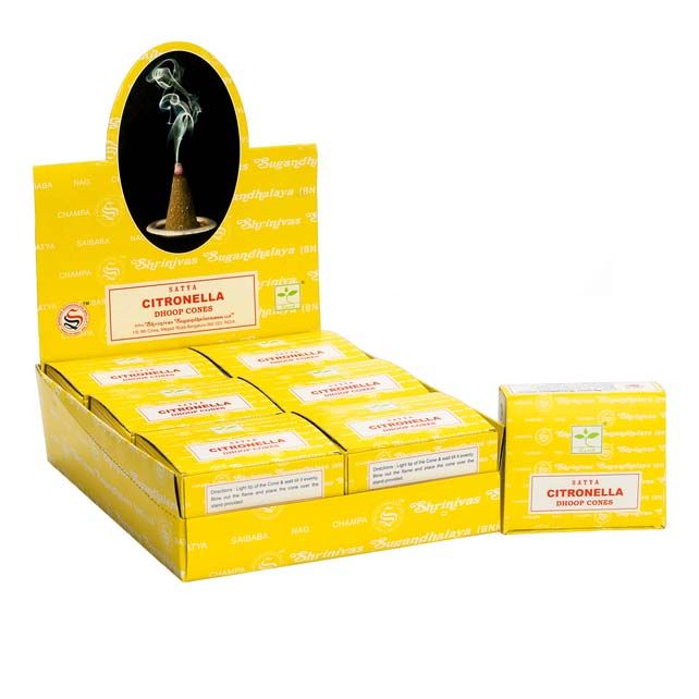 Citronella Dhoop Kegels – Natuurlijke Wierookkegels