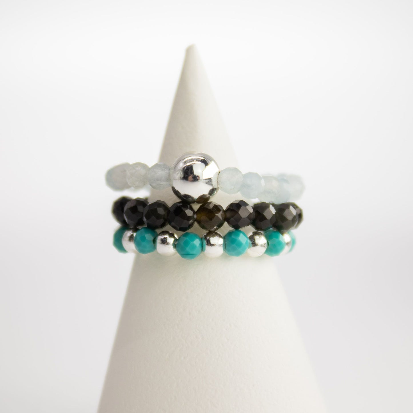 Nymph Spirit Edelstenen Ringset - Eindeloze Oceaan
