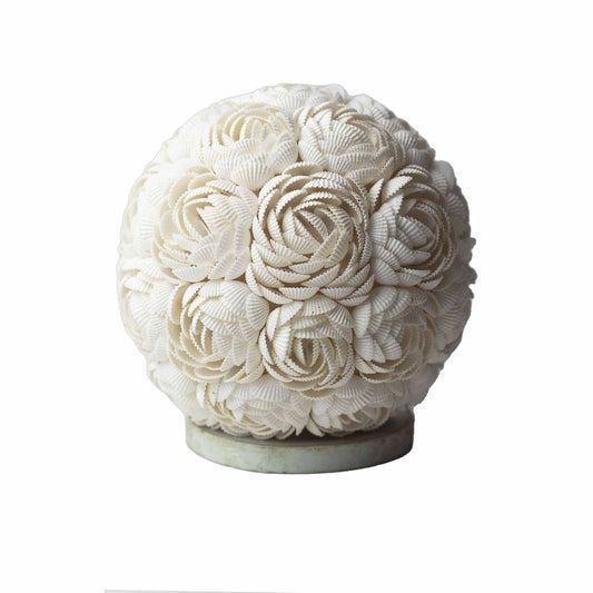 Boho Schelpen Lamp – Roze Globe | 20cm